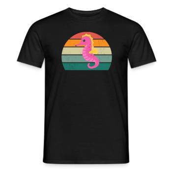 Seahorses Water Sea Ocean Swimming Horses - Men's T-Shirt - black - Front - AI Model Male 178 light (178cm)