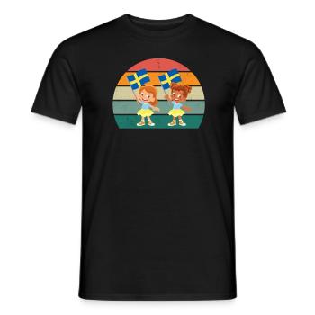 Sweden Blue Yellow Stockholm Sweden - Men's T-Shirt - black - Front - AI Model Male 178 light (178cm)