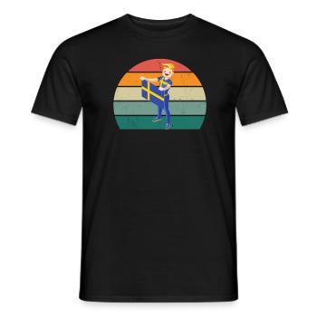 Sweden Blue Yellow Stockholm Sweden - Men's T-Shirt - black - Front - AI Model Male 178 light (178cm)