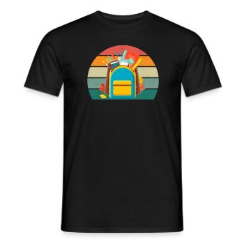 schulen, lehrer lehrerin schüler, schülerin klasse - Männer T-Shirt - Schwarz - Vorne - AI Model Male 178 light (178cm)