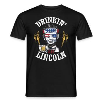 Drinkin' Like Lincoln 4 juillet Drink Independence - T-shirt homme - noir - Devant - AI Model Male 178 light (178cm)