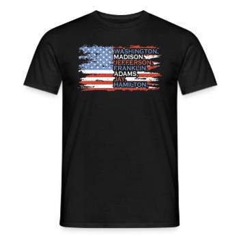 Washington, Madison 4 juillet Héros - T-shirt homme - noir - Devant - AI Model Male 178 light (178cm)