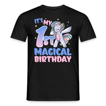 It's my 1st magical birthday - Men's T-Shirt - black - Front - AI Model Male 178 light (178cm)