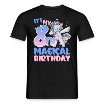 It's my 8th magical birthday - Men's T-Shirt - black - Front - AI Model Male 178 light (178cm)