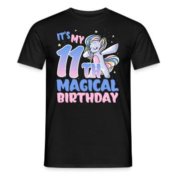 It's my 11th magical birthday - Men's T-Shirt - black - Front - AI Model Male 178 light (178cm)