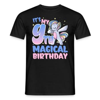 It's my 9th magical birthday - Men's T-Shirt - black - Front - AI Model Male 178 light (178cm)