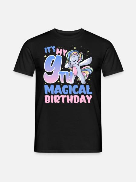 It's my 9th magical birthday - Men's T-Shirt - black