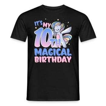 It's my 10th magical birthday - Men's T-Shirt - black - Front - AI Model Male 178 light (178cm)