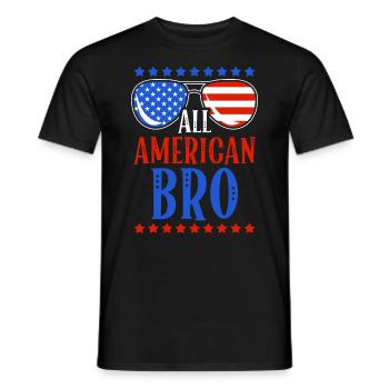Lunettes de soleil All American Bro 4 juillet - T-shirt homme - noir - Devant - AI Model Male 178 light (178cm)