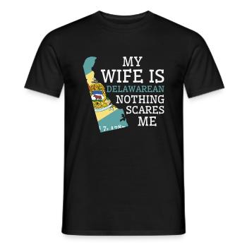 Nichts macht mir Angst Delawarean Wife Delaware - Männer T-Shirt - Schwarz - Vorne - AI Model Male 178 light (178cm)
