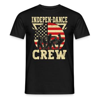 Indepen-dance Crew 4. Juli Independence Day Tänzer - Männer T-Shirt - Schwarz - Vorne - AI Model Male 178 light (178cm)
