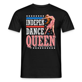 Indepen-dance Queen 4. Juli Independence Day - Männer T-Shirt - Schwarz - Vorne - AI Model Male 178 light (178cm)