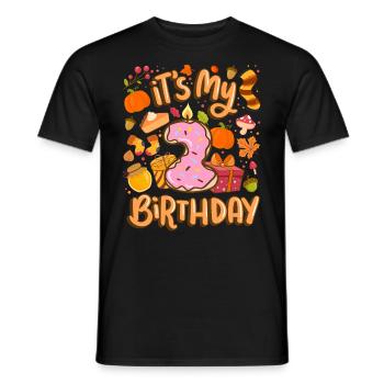 C’est mon automne 2 ans feuille d’érable automne automne - T-shirt homme - noir - Devant - AI Model Male 178 light (178cm)