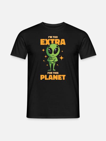 Space Alien Extravertit Êtres extravertis - T-shirt homme - noir