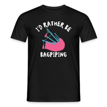 Lustiger Dudelsackspieler Dudelsackspieler - Männer T-Shirt - Schwarz - Vorne - AI Model Male 178 light (178cm)