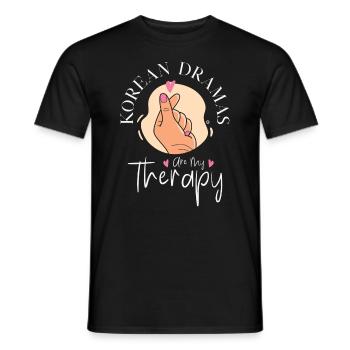 Kdrama Binge Watching Korean Drama Therapy Kpop - Men's T-Shirt - black - Front - AI Model Male 178 light (178cm)