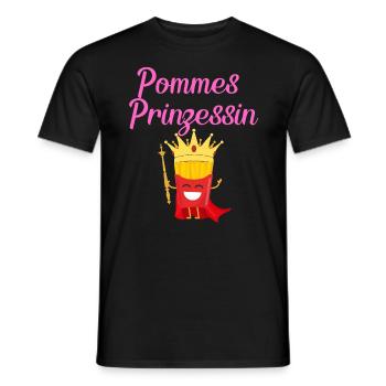 Pommes Prinzessin Fritten Kartoffel - Männer T-Shirt - Schwarz - Vorne - AI Model Male 178 light (178cm)