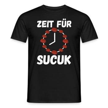 Zeit für Sucuk türkische Wurst Knoblauchwurst - Männer T-Shirt - Schwarz - Vorne - AI Model Male 178 light (178cm)