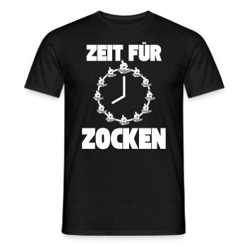Zeit für Zocken Gamer Nerd Videospiele - Männer T-Shirt - Schwarz - Vorne - AI Model Male 178 light (178cm)