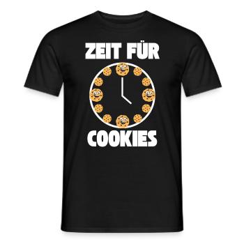 Zeit für Cookies Kekse Gebäck Plätzchen - Männer T-Shirt - Schwarz - Vorne - AI Model Male 178 light (178cm)