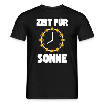 Sonne Zeit für Sonne Sommer Sonnenschein - Männer T-Shirt - Schwarz - Vorne - AI Model Male 178 light (178cm)