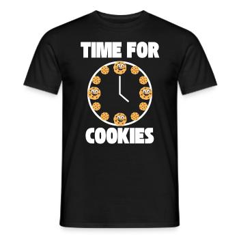 Zeit für Cookies Kekse Gebäck Plätzchen Backen - Männer T-Shirt - Schwarz - Vorne - AI Model Male 178 light (178cm)