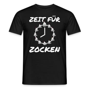 Zeit für Zocken Gameplay Gamer Spiele Spielen - Männer T-Shirt - Schwarz - Vorne - AI Model Male 178 light (178cm)