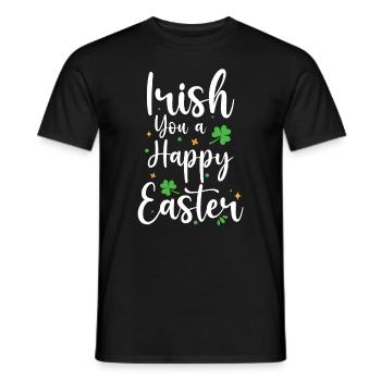 Irish You Frohe Osterfeiertage Grünes Kleeblatt - Männer T-Shirt - Schwarz - Vorne - AI Model Male 178 light (178cm)