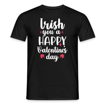 Irish You A Happy Valentine's Day Holiday Pink - Men's T-Shirt - black - Front - AI Model Male 178 light (178cm)