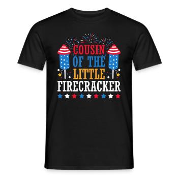 Cousin Des Kleinen Knallfrosches 4. Juli Feuerwerk - Männer T-Shirt - Schwarz - Vorne - AI Model Male 178 light (178cm)