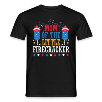 Mother of the Little Firecracker July 4 Fireworks - Men's T-Shirt - black - Front - AI Model Male 178 light (178cm)