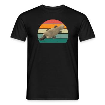 Ornithorynque Beak Castor Œufs de canard Mammifère - T-shirt homme - noir - Devant - AI Model Male 178 light (178cm)