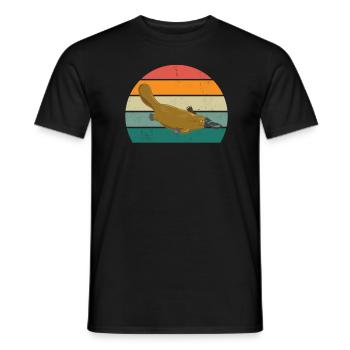 Ornithorynque Beak Castor Œufs de canard Mammifère - T-shirt homme - noir - Devant - AI Model Male 178 light (178cm)