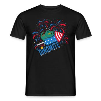 Dinomite Feuerwerkskörper 4. Juli Dinosaurier - Männer T-Shirt - Schwarz - Vorne - AI Model Male 178 light (178cm)