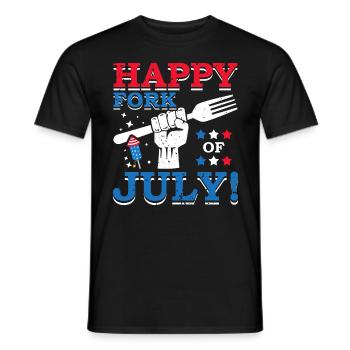 Happy Fork Of July Firecracker 4. Juli - Männer T-Shirt - Schwarz - Vorne - AI Model Male 178 light (178cm)