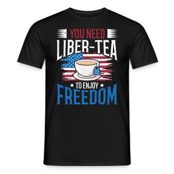 Sie Brauchen Liber-tee, Um Die Freiheit Des 4. - Männer T-Shirt - Schwarz - Vorne - AI Model Male 178 light (178cm)
