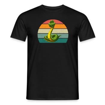Snake Boa Reptiles Strangling Snake Venomous Snake - Men's T-Shirt - black - Front - AI Model Male 178 light (178cm)