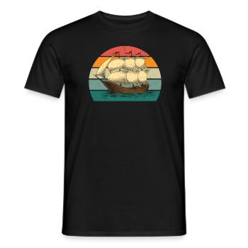 Bateau Bateaux Yacht Yachts Captain Ships - T-shirt homme - noir - Devant - AI Model Male 178 light (178cm)
