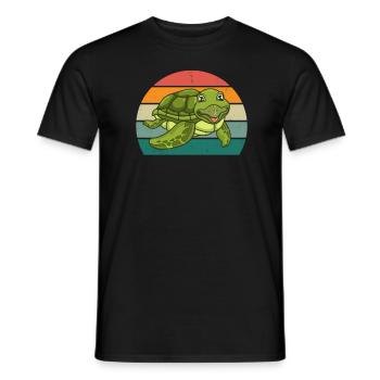 Tortues Carapace de tortue Lézard Reptiles - T-shirt homme - noir - Devant - AI Model Male 178 light (178cm)