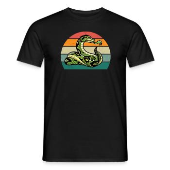 Snake Boa Reptiles Strangling Snake Venomous Snake - Men's T-Shirt - black - Front - AI Model Male 178 light (178cm)