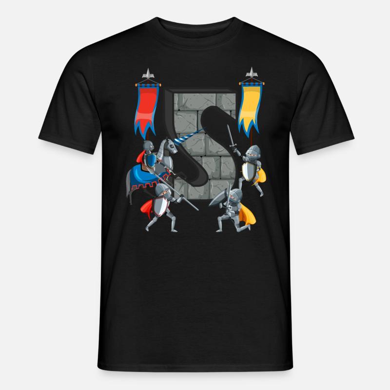Mittelalterliche Ritter Mittelalter Geschichte - Männer T-Shirt - Schwarz