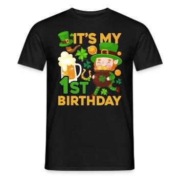 Es Ist Mein 1. Geburtstag Kind Urlaub St. - Männer T-Shirt - Schwarz - Vorne - AI Model Male 178 light (178cm)