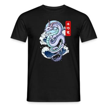 Japanischer Wasserdrache Elementarer Mythos - Männer T-Shirt - Schwarz - Vorne - AI Model Male 178 light (178cm)