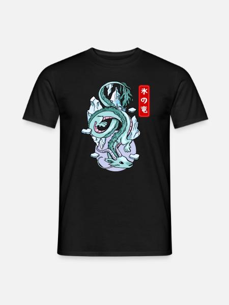 Japanischer Eisdrache Elementarer Mythos - Männer T-Shirt - Schwarz