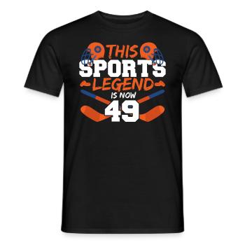 Diese Sportlegende Ist Jetzt 49, Eishockeyspiel - Männer T-Shirt - Schwarz - Vorne - AI Model Male 178 light (178cm)