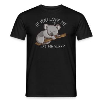 Si tu m’aimes, laisse-moi dormir Koala endormi - T-shirt homme - noir - Devant - AI Model Male 178 light (178cm)
