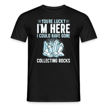 Rockhound Rock Collectors Minéraux Pierres précieuses - T-shirt homme - noir - Devant - AI Model Male 178 light (178cm)