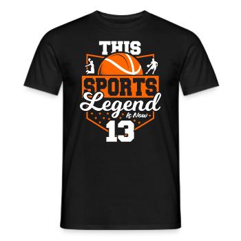 Cette légende du sport a maintenant 13 ans, match de basket-ball - T-shirt homme - noir - Devant - AI Model Male 178 light (178cm)