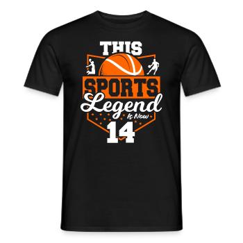 Diese Sportlegende Ist Jetzt 14, Basketballspiel - Männer T-Shirt - Schwarz - Vorne - AI Model Male 178 light (178cm)