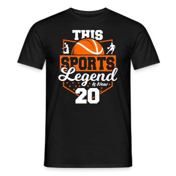 This sports legend is now 13, rugby game 13. - Men's T-Shirt - black - Front - AI Model Male 178 light (178cm)